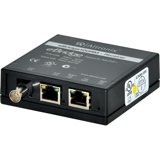 Altronix EBRIDGE100RM IP and PoE+ over Coax or Extended Ethernet Cable  Receiver