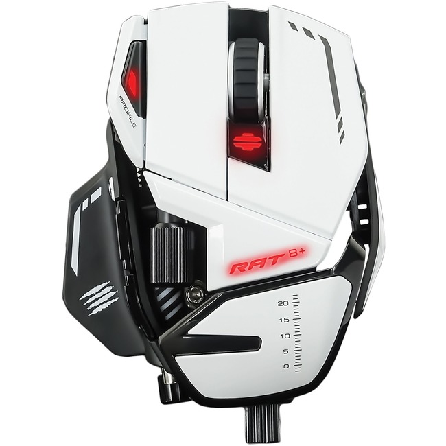 Mad Catz MR05DCAMWH00 The Authentic R.A.T. 8+ Optical Gaming Mouse - White