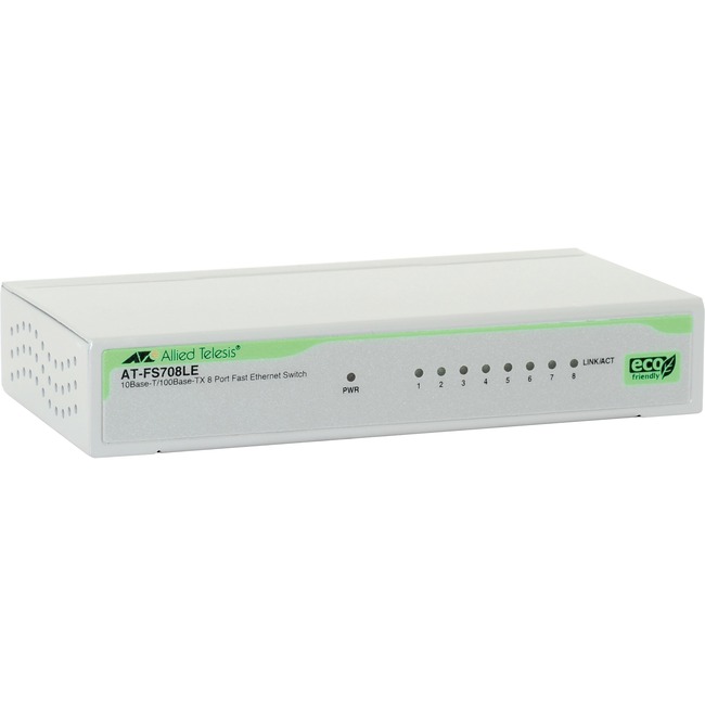 Allied Telesis AT-FS708LE/POE-10 Unmanaged Fast Ethernet Switch